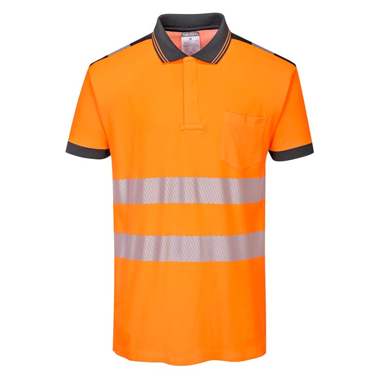 Portwest T180 - PW3 Hi-Vis Cotton Comfort Polo Shirt S/S